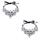 thumbnail image 2 of Collar de mujer Minnieouse gargantillas con estilo colgantes adorno para El cuello fiesta banquete vestido accesorios babero brillante Blanco 2piezas, 2 of 6