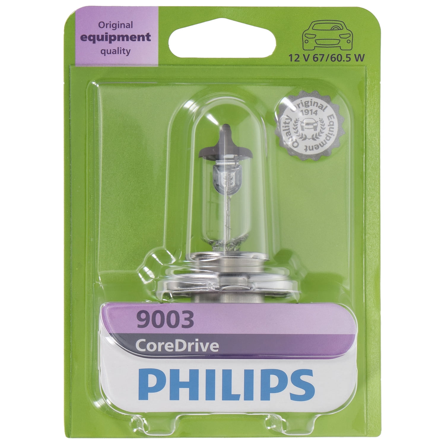 Philips CoreDrive 9003 Halogen Headlight Bulb, 1 Pack, Fits Select Vehicles