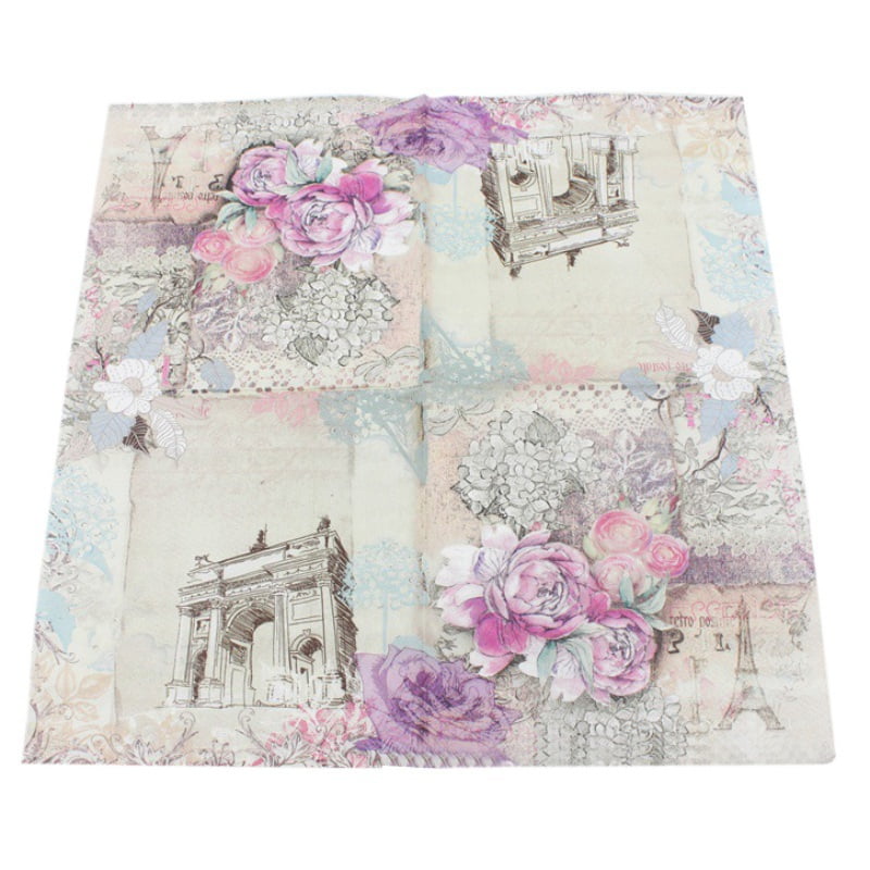 20Pack Decorative Napkins Daisy Garden Floral Print