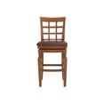 thumbnail image 2 of Alaterre Furniture Napa Bar Height Wood Stool with High Back, Mahogany, 2 of 8