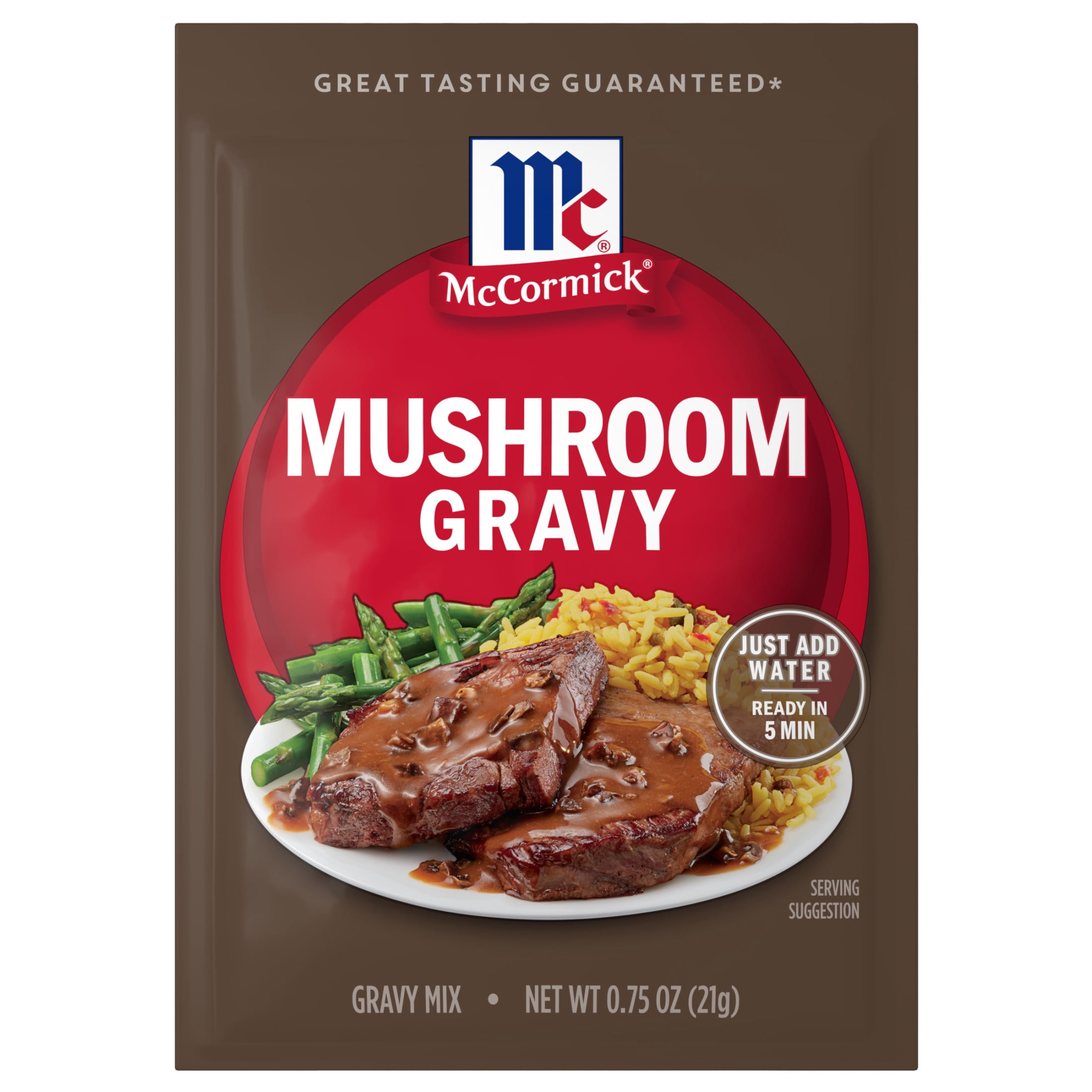 (12 pack) McCormick Mushroom Gravy Mix, 0.75 oz Packet