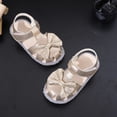 thumbnail image 2 of REDARER Summer Girls' Solid Color Headband Bow Tie On Shoes with Beach Sandals Flip Flops,2-2.5 Years, 2 of 6