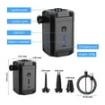 thumbnail image 2 of Portable Air Pump Cordless Electric Air Compressor Inflation & Deflation Pump with 3 Nozzles & Battery Indicator for Inflation Pool AirMattress Airbed Swimming Rings, 2 of 7