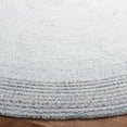 thumbnail image 3 of SAFAVIEH Cape Cod Kebo Geometric Polyester Area Rug, Grey/Yellow, 7' x 7' Round, 3 of 7