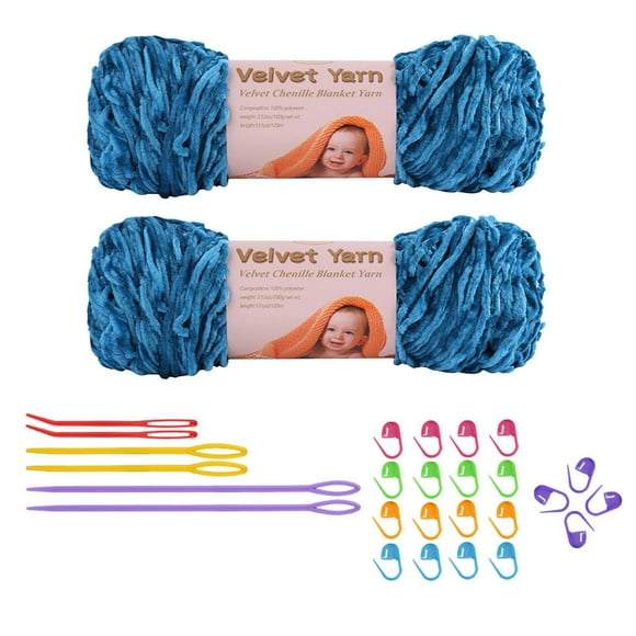 Hilo De Terciopelo Para Crochet, Fibra De Poliéster Suave, Material Para Tejer a Mano, Manualidades Y Uso Doméstico.,Vsgery