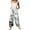 White, variant on Summer Romper for Women Strappy Athletic Romper Overall Sleeveless Wide Leg Casual Printed Straight Leg Loose 2025 Fashion Rompers Jumpers with Pockets