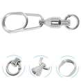 thumbnail image 2 of 30 Pcs Émerillons Ronds en Acier Inoxydable Remplacement Émerillons Accessoire de Pêche, 2 of 8