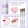 thumbnail image 5 of Saviland Acrylic Nail Kit - 3 Colors White/Pink/Clear Acrylic Powder and Liquid Set with Mononer Acrylic Liquid, Acrylic Nail Brush for Nail Extension for Beginners, 5 of 8