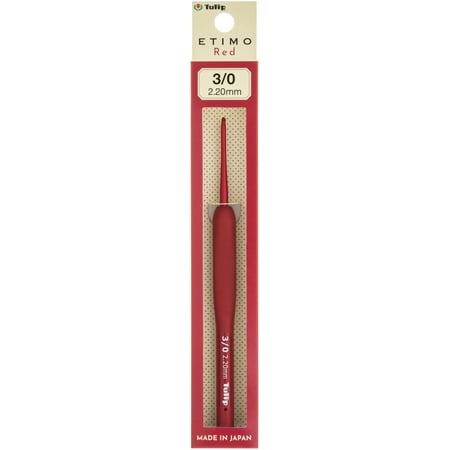 UPC: 0846550017736 | Tulip Etimo Red Crochet Hook W/ Cushion Grip-Size 3/2.20mm