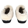 thumbnail image 4 of Clarks Pewter Suede Leather Faux Fur Lined Comfortable Round Toe Ankle Slippers (Pewter, 6), 4 of 5