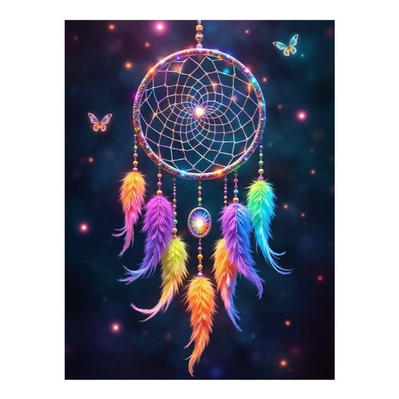 Diamond Art Kits for Adults - 5d Dreamcatcher Night Sky Colors Diamond Painting for Adults, Diamond Art for Adults Beginners, Diamond Painting Kits for Adults for Home Wall Decor