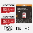 thumbnail image 3 of KOOTION 2Pack 16GB Micro SD Cards High Speed TF Card Class 10 Micro SDHC UHS-I Memory Cards without Adapter, C10, U1, 3 of 9