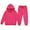 Hot Pink, variant on Boys Girls Hoodies Set 2 Piece Sweatsuit Plain School Tracksuit Long Sleeve Hooded Sweatshirts Elastic Joggers Winter Clothes