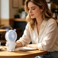 thumbnail image 4 of EGNMCR Home Appliances Mini Fan USB Rechargeable Portable Handheld Fan Plastic Fan, 4 of 6