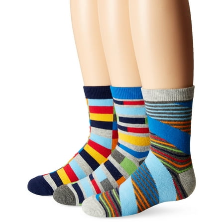 

Jefferies Socks Big Boys Funky Stripe Crew Socks Multi Small (3 Pair Pack)