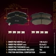 thumbnail image 2 of Metrix Premium Chassis Parts - Front & Rear Ceramic Disc Brake Pad Set Fits 2007-2012 Dodge Nitro, 2008-2012 Jeep Liberty, 2007-2017 Jeep Wrangler, 2018 Wrangler JK, Made in Europe, 2 of 9