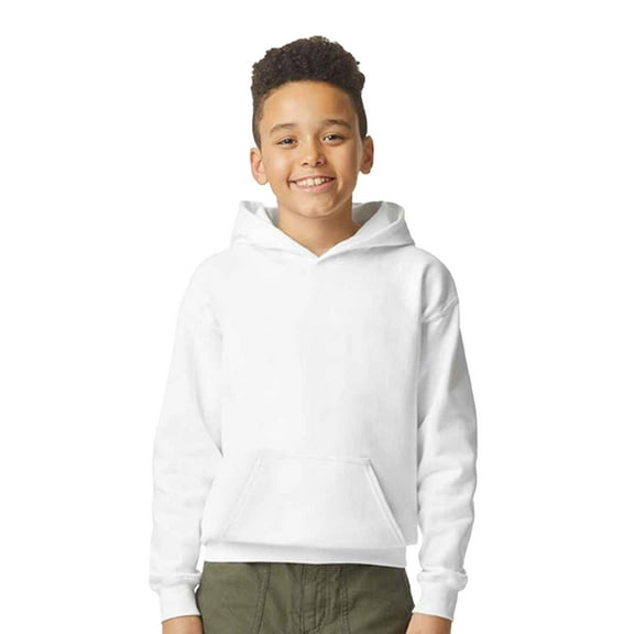 Gildan Boys/Girls Softstyle Plain Midweight Fleece Hoodie