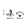 thumbnail image 2 of Unique Bargains 100 Sets Leather Rivets 8x6mm Double Cap Rivets Silver Tone, 2 of 7