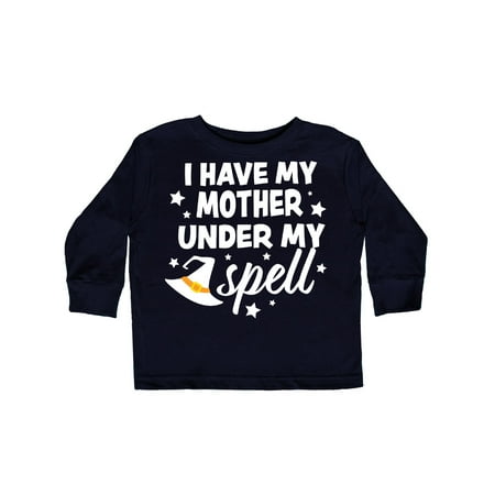 

Inktastic I Have My Mother Under My Spell with Cute Witch Hat Gift Toddler Boy or Toddler Girl Long Sleeve T-Shirt