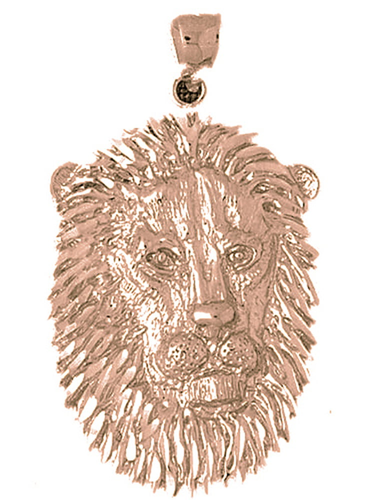 Jewels Obsession Lion Necklace 14K Yellow Gold-plated 925 Silver Lion Pendant with 18 Necklace 