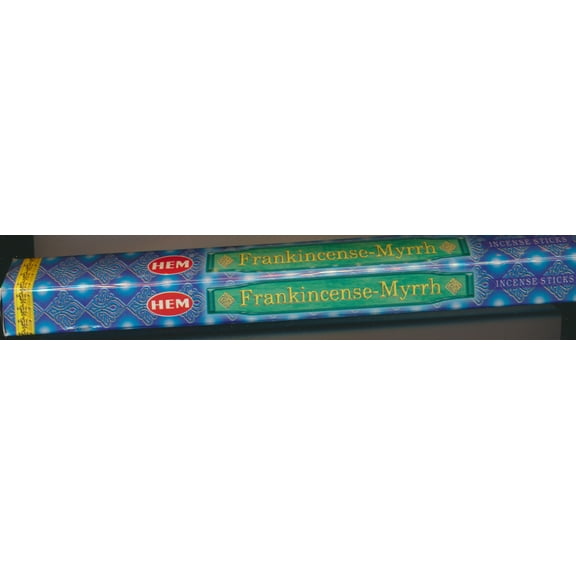 Frankincense and Myrrh, HEM Incense 20 Stick Single Tube, Imported From India