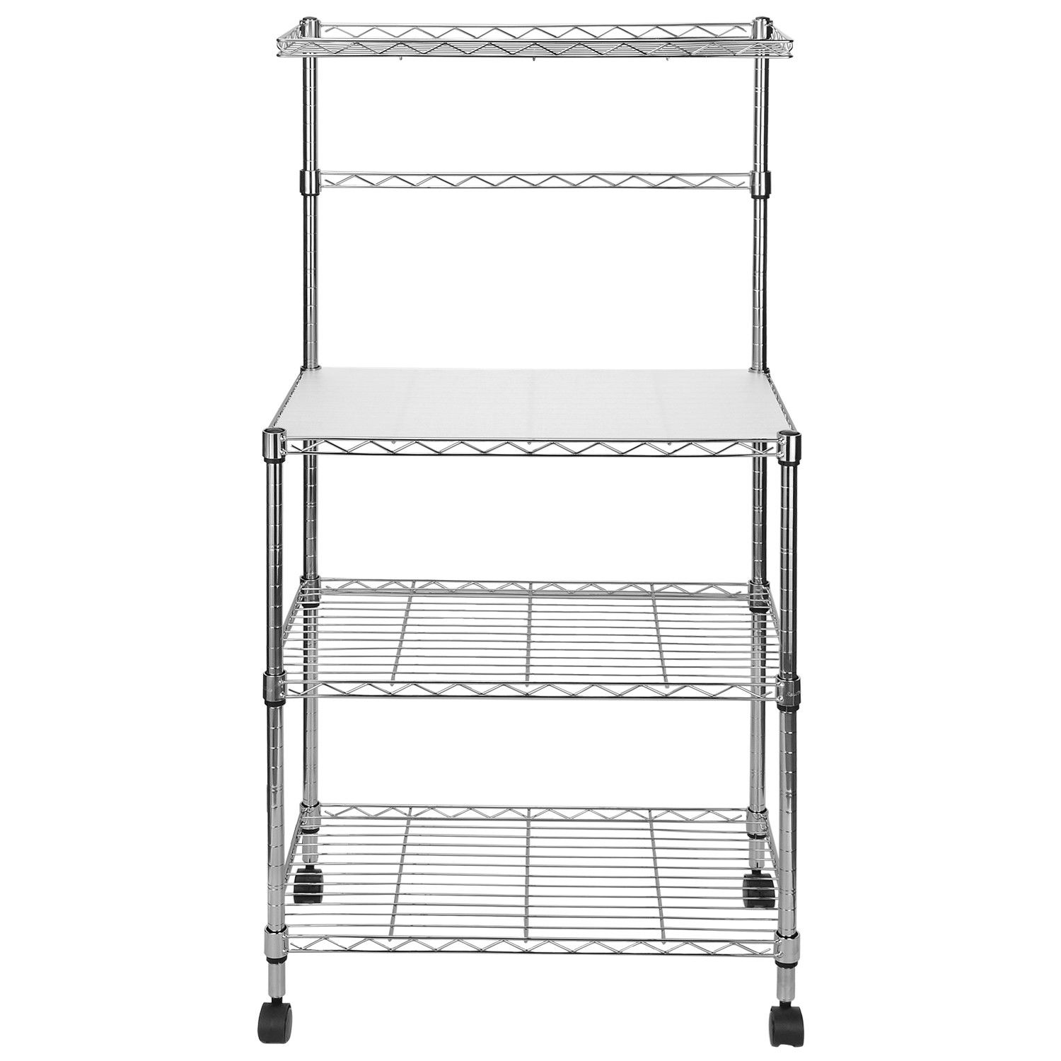 LIVEDITOR Kitchen Baker Rack Adjustable 4 Tiers Chrome Steel PP