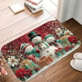 thumbnail image 5 of 1pc Snowmen with Gifts Absorbent Non-Slip Bathroom Thickened Flannel Rug Decor,Soft,Quick Drying,Suitable For Indoor/outdoor Use,Bathrooms,Bedrooms,Kitchens,Terrace,Laundry Rooms,16"x24", 5 of 9