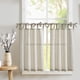 thumbnail image 1 of Cortinas de cocina Jinchan con lazo en la parte superior de lino, 36 cm de longitud, 2 paneles, 1 of 9