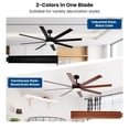 thumbnail image 2 of Ventilador de techo Conciseer Modern de 183 cm con luces y control remoto negro, 2 of 9