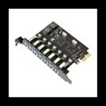 thumbnail image 1 of PCIE to USB3.0 Adapter Card 7 Port USB 3.0 PCI-E Desktop Computer Expansion Card Free External Power Supply Power Supply,1 x expansion card, 1 of 8