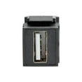 thumbnail image 2 of USB 2.0 All-in-One Keystone/Panel Mount Angled Coupler (F/F), Black, 2 of 4