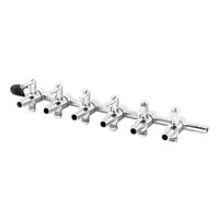 Product Image Aquarium Fish Tank 6-way Air Pump Control Valve Manifold Taps Silver Tone