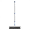 thumbnail image 2 of 2 in 1 Floor Scrub Brush with Handle | V Shape Stiff Bristles Grout Brush & Squeegee | 180° Rotating Head | Heavy Duty Plastic | White | 44" x 8.6" | Cleans Tile, Corners, Walls Efficiently, 2 of 7