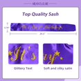 thumbnail image 3 of MEANT2TOBE Purple Princess Party Set - Glitter Sash + Rhinestone Tiara for 7th Birthday Girls, Premium Metal Gift for Fabulous Celebrations, 3 of 10