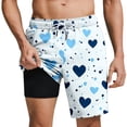 thumbnail image 2 of DPTALR Men's Hawaiian Style Printed Casual Beach Shorts with Drawstring, Pockets & Inner Lining,Multicolor,Big and Tall Men L, 2 of 6