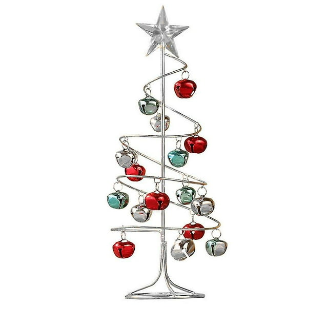 Decoración de árbol de Navidad iluminada JanHm espiral campanas multicolores