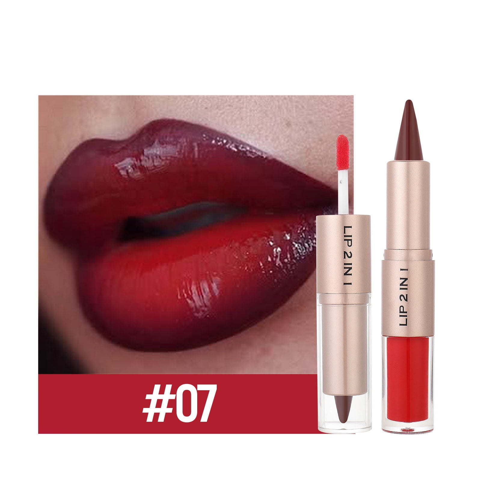 Liquid Lipstick & Lip liner Combo Set, Matte Lip Contour Kit