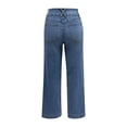 thumbnail image 5 of Hvot&aat Women Straight Wide Leg Jeans High Waist Button Zipper Denim Pants Washed Pants With Pocket, 5 of 7