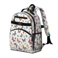thumbnail image 2 of White Colorful Butterfly Flower Pattern Cute School Backpack Bag for School with Padded Back and Adjustable Shoulder Straps 15.25"x11.5"x5.25", 2 of 5