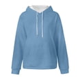 thumbnail image 4 of felwors Cute Hoodies for Teen Girls Trendy Preppy Hooded Sweatshirts Oversized Long Sleeve Shirts Gradient Clothes for Girls (Blue,6-7 Years), 4 of 5
