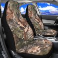 thumbnail image 2 of Binienty Brown Hunting Camo Front Car Seat Covers Stretchable Polyester Washable Automotive Seat Cover Set of 2 Anti-Scratch Breathable Vehicle Bucket Cushions Easy Install Fit for Cars SUV Truck, 2 of 8