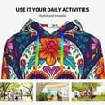 thumbnail image 4 of Kdxio Dead Day Party Print Womens Oversized Hoodies Sweatshirts Hooded Pullover Tops Sweaters Casual-Large, 4 of 7