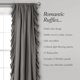 thumbnail image 5 of Lush Decor Reyna - Juego de Paneles de Cortina de Ventana con Volantes, par, 54 Pulgadas de Ancho x 84 Pulgadas de Largo, Gris, Juego de Cortinas fluidas, Cortinas románticas con Volantes para, 5 of 15