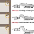 thumbnail image 4 of 4 Pack Frameless Full Overlay Adjustable Closing Speed Close Cabinet Hinges Disassembly Close Hinges, 4 of 5