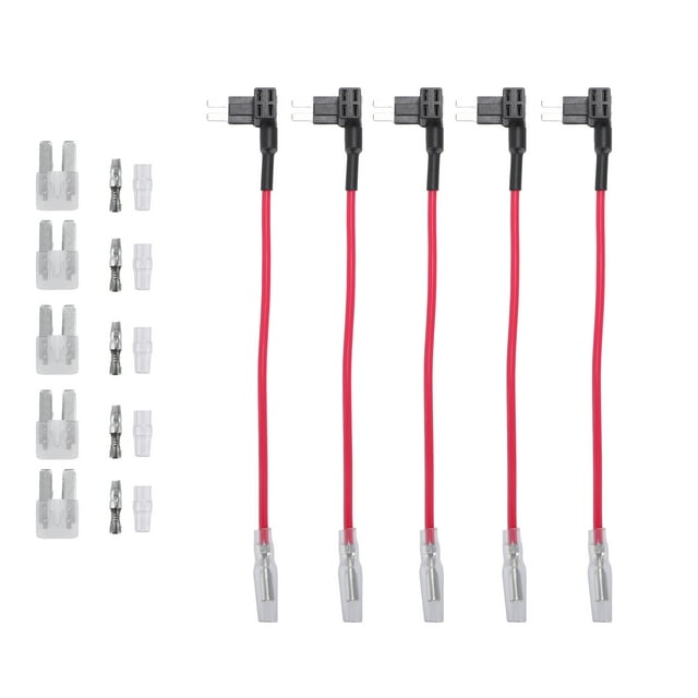 Unique Bargains 5 Set Universal Car Fuse Tap and Circuit Adapters 12V with 25A Blade Type Fuses