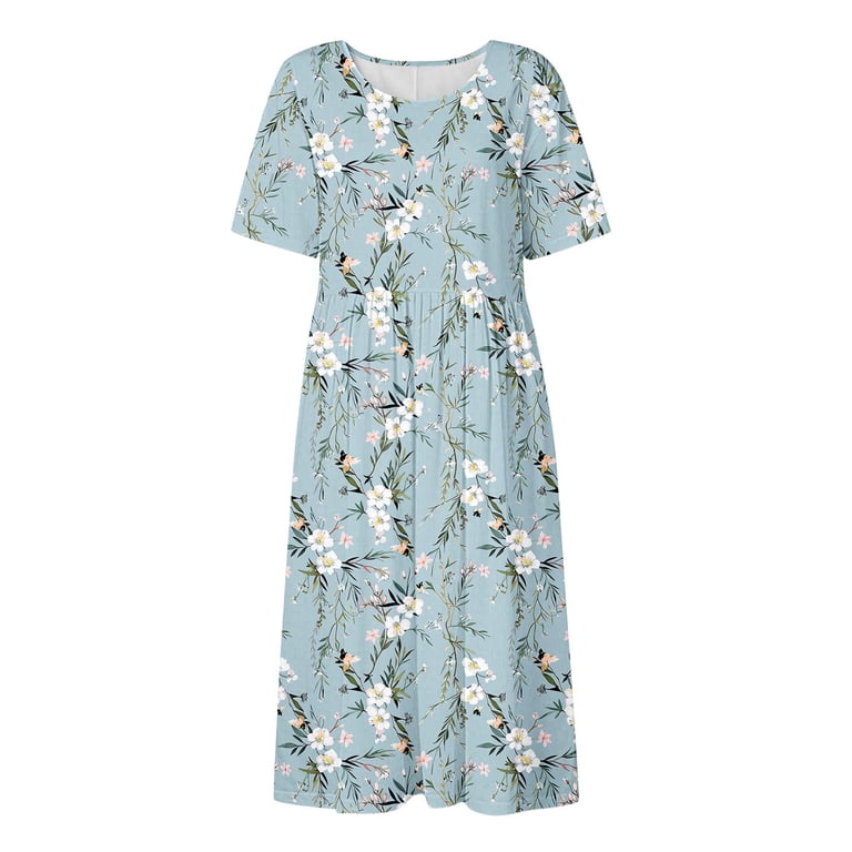 loose dress with pockets uk Linen Loose Maxi Dress With Pockets In Dark Blue by Nikka Place