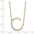 thumbnail image 3 of 14K Yellow Gold Sideways Diamond Initial C Necklace - Jbsp, 3 of 5