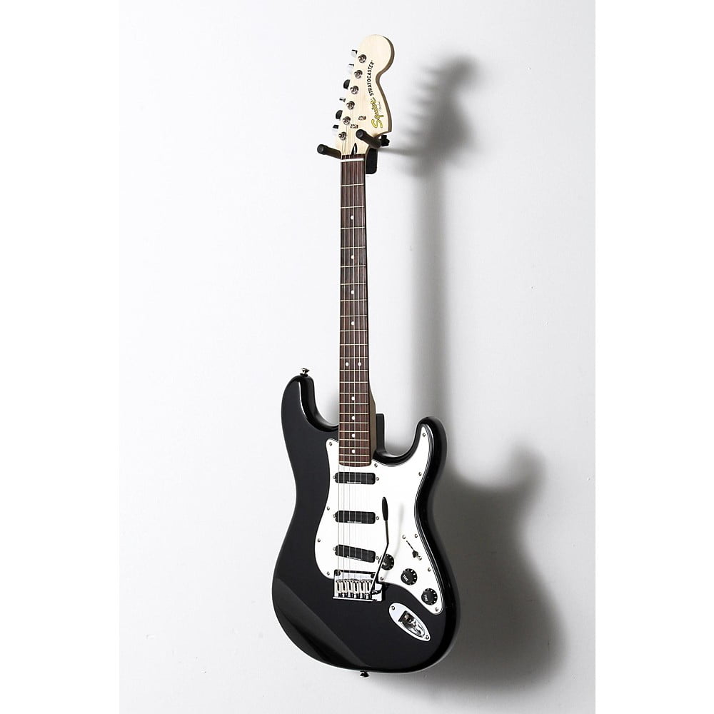 Squier Deluxe Hot Rails Strat Electric Guitar Level 2 Black