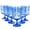 blue, variant on Yongzhenlite Set of 6 Ice Carving Hammered Texture Wine Glasses, 11-Ounce Acrylic Plastic, BPA-Free, Dishwasher Safe, Colored & Clear Available