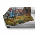 thumbnail image 3 of Victorian Soft Flannel Fleece Throw Blanket, Old City Riga Latvia Capital Historical Buildings Medieval Town Image Print, Cozy Plush for Indoor and Outdoor Use, 60" x 80", Multicolor, by Ambesonne, 3 of 6